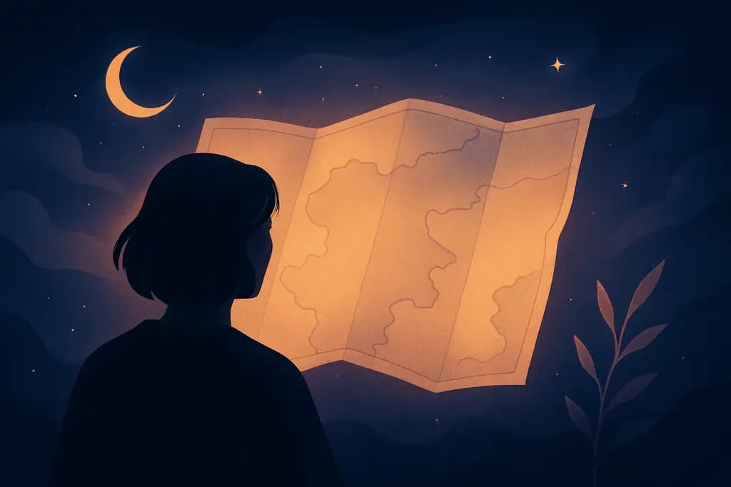 Dream illustration: A blank map with no labels
