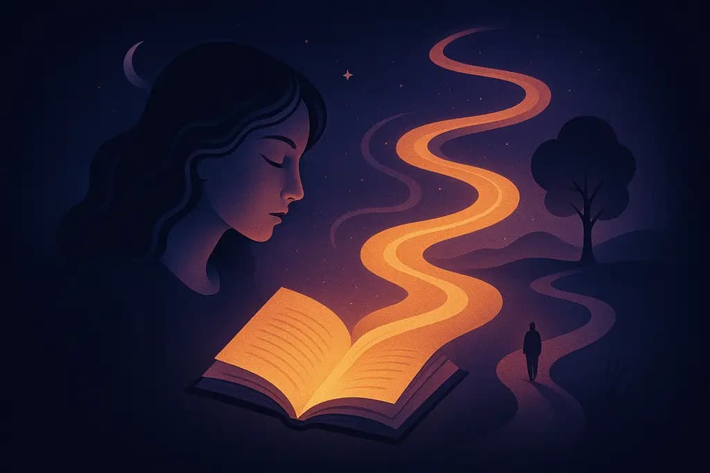 Dream illustration: A book that rewrites your life as you read it
