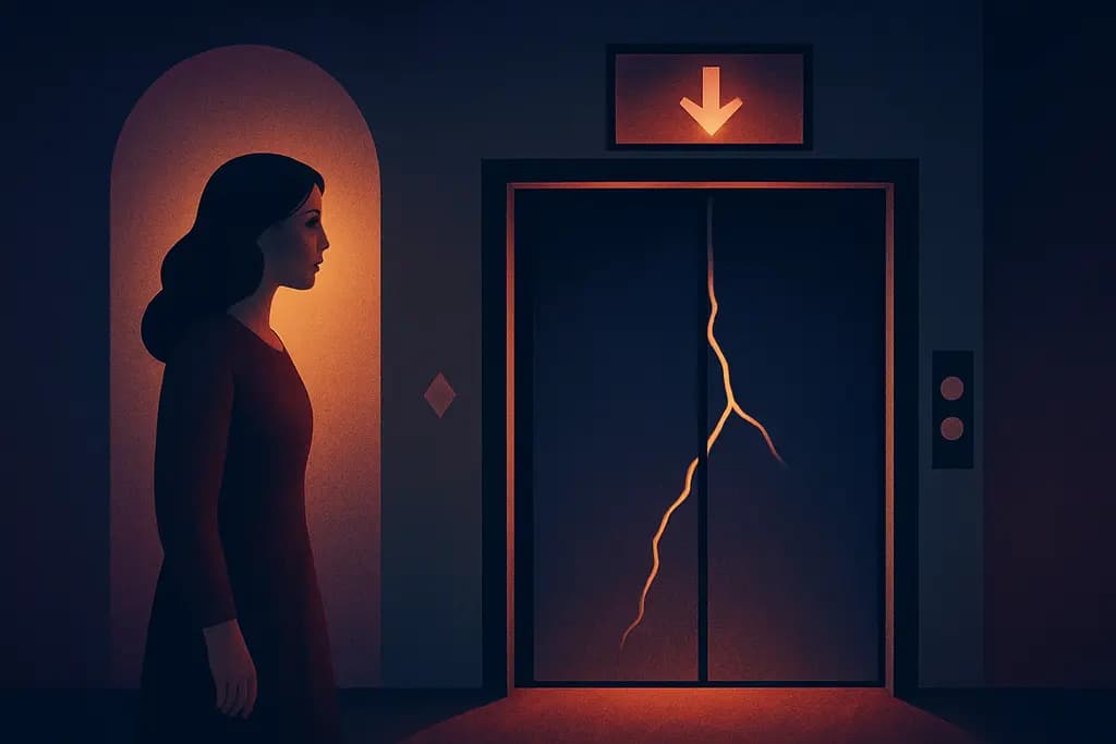 Dream illustration: A broken elevator that won't move