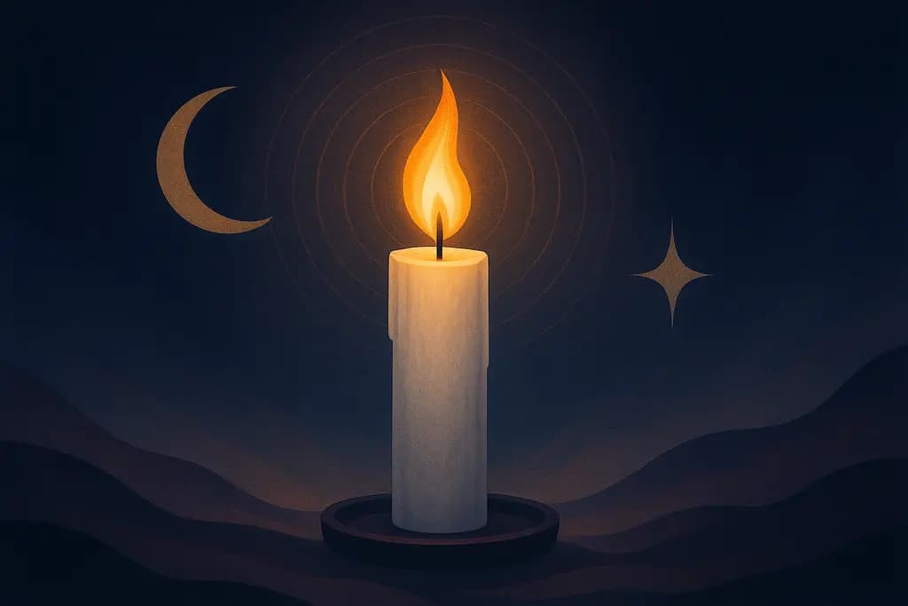 Dream illustration: A candle that refuses to melt or burn down