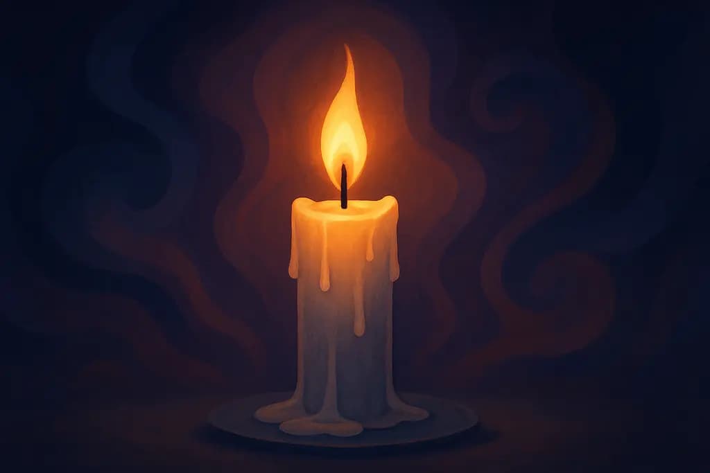Dream illustration: A candle that won't go out