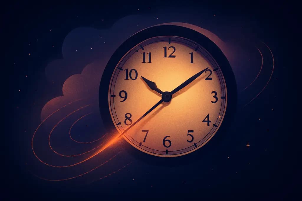 Dream illustration: A clock running too fast