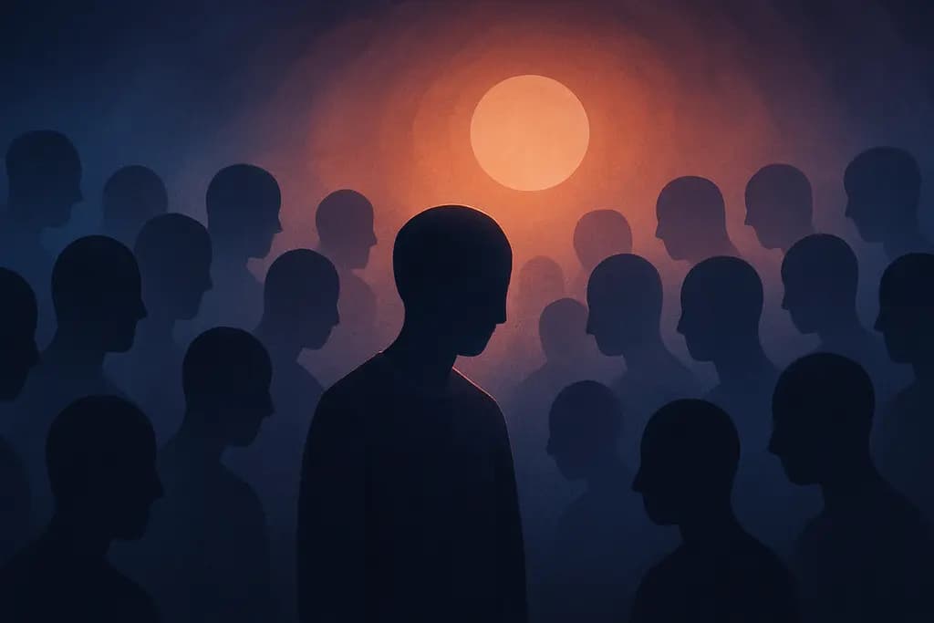 Dream illustration: A crowd ignoring you