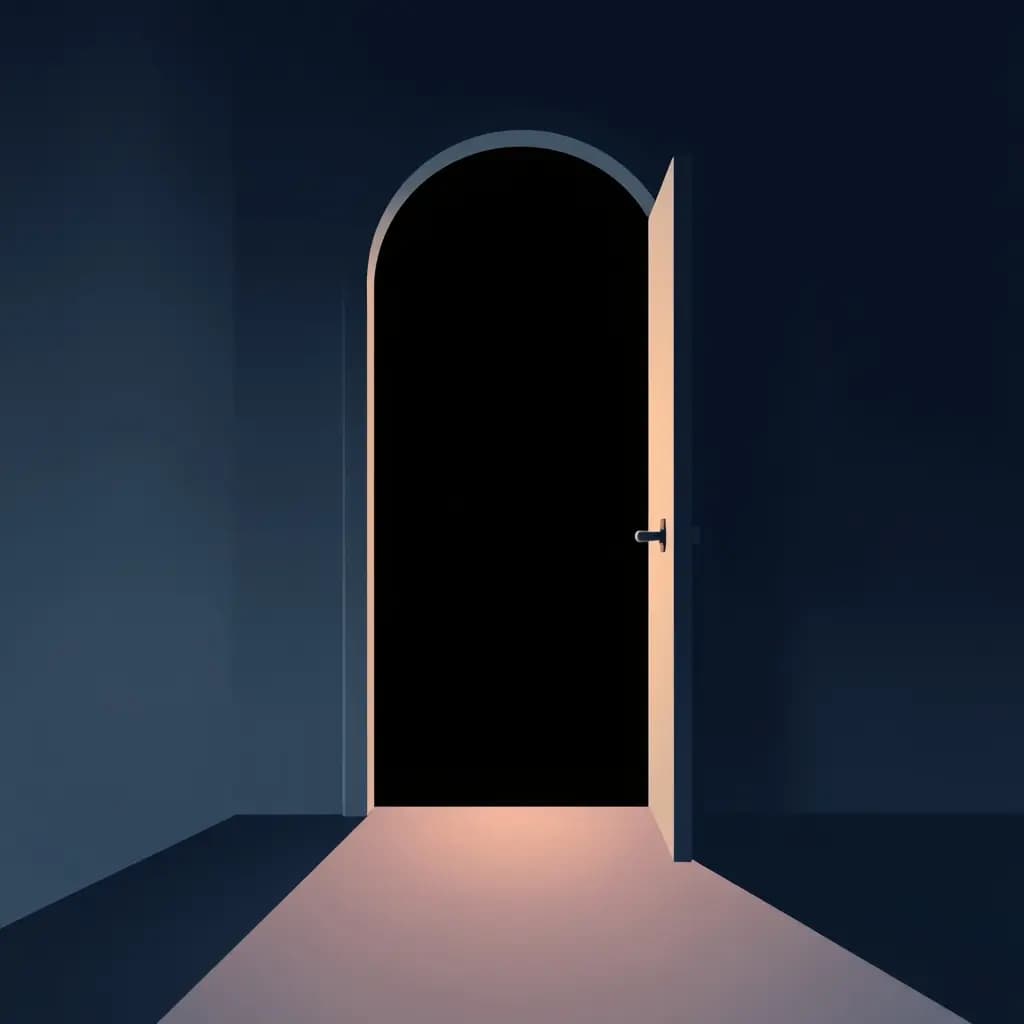 Dream illustration: A doorway that opens to darkness