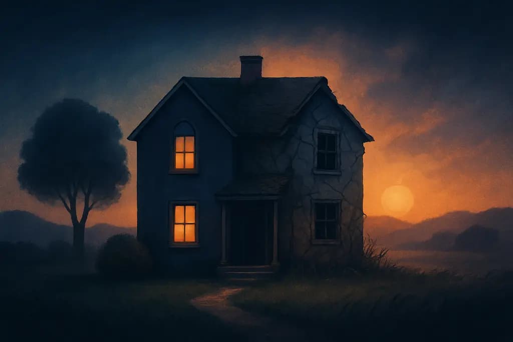 Dream illustration: A familiar place aging rapidly