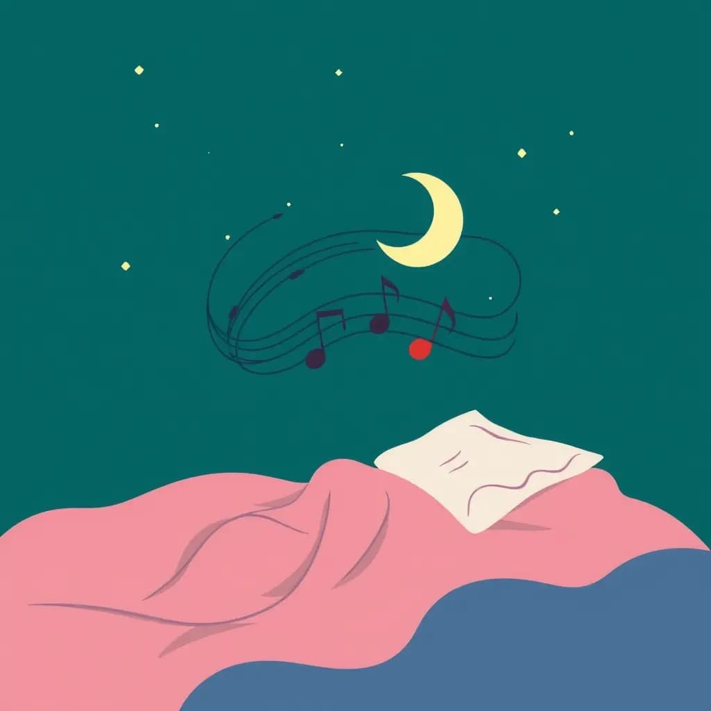 Dream illustration: A familiar song stuck on loop