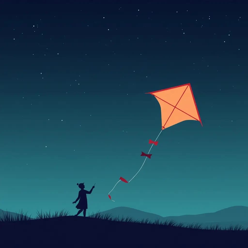 Dream illustration: A flying kite