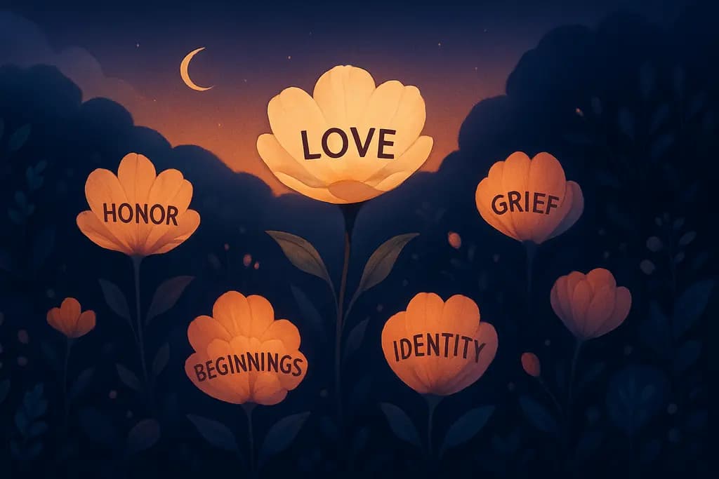 Dream illustration: A garden where flowers grow names
