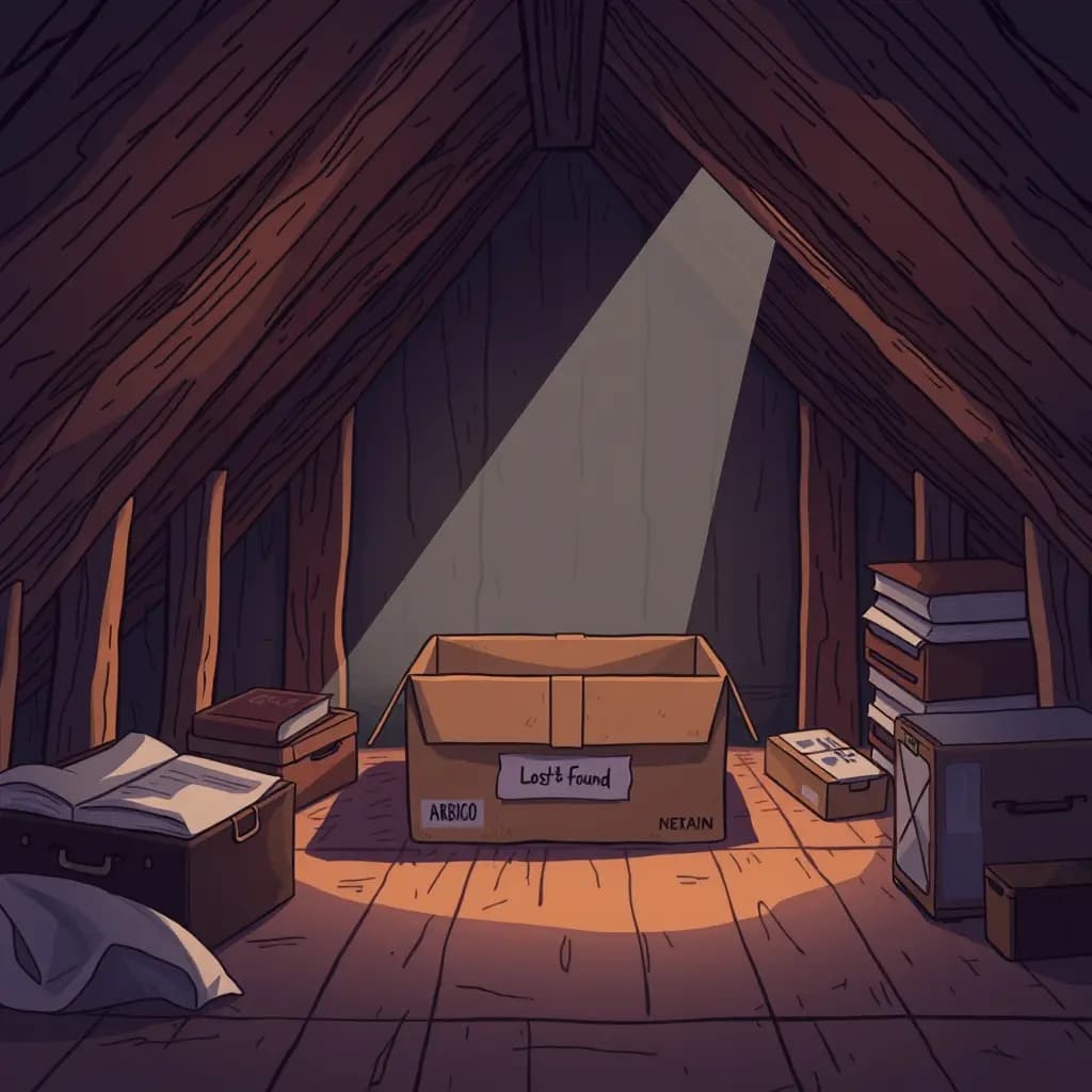 Dream illustration: A labelled box in the attic that is completely empty