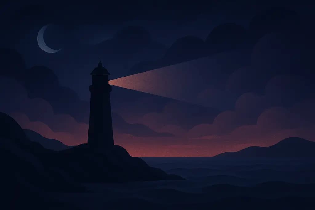 Dream illustration: A lighthouse whose light goes out