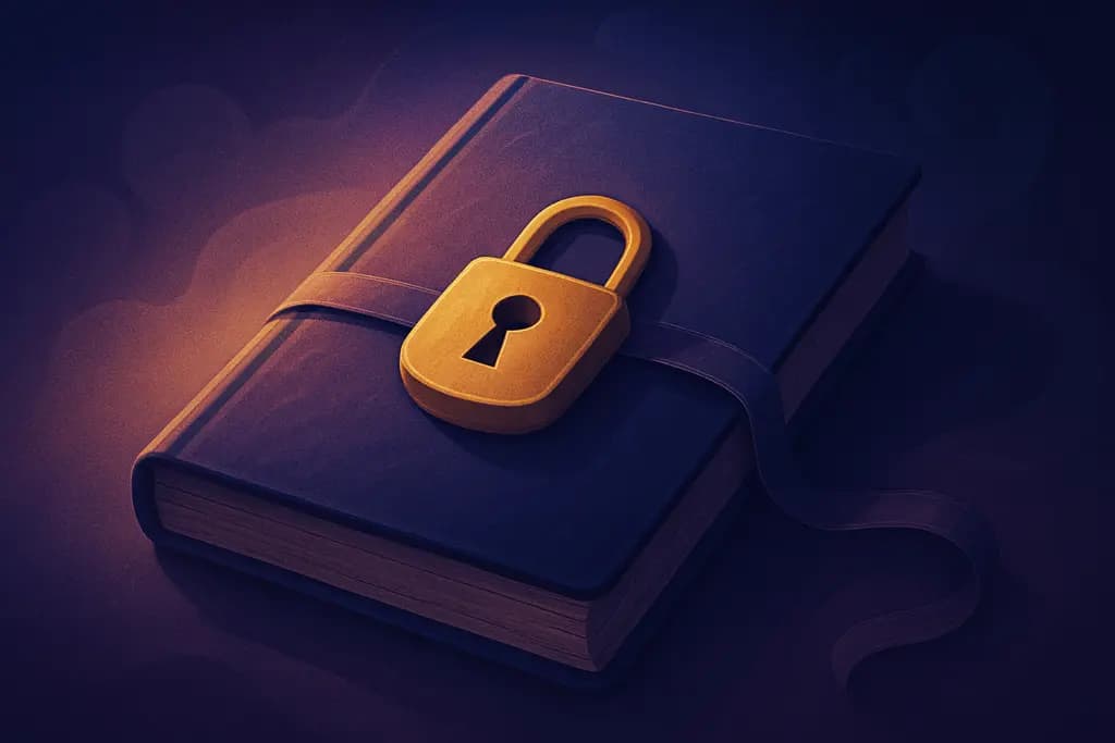 Dream illustration: A locked diary or journal