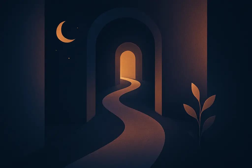 Dream illustration: A long, winding road or hallway