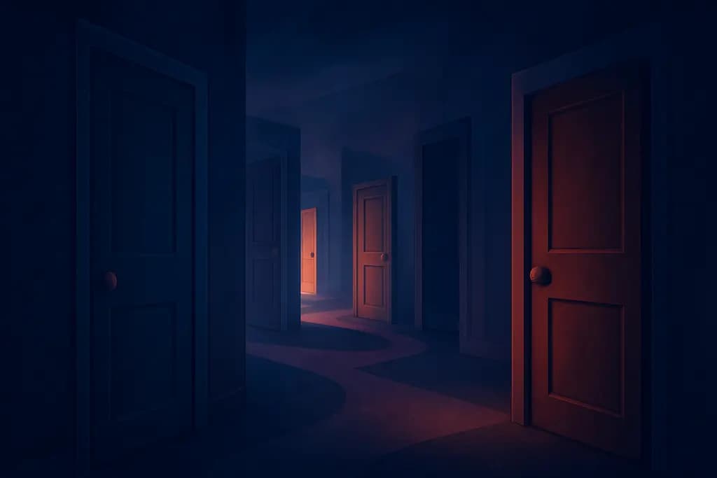 Dream illustration: A maze of doors