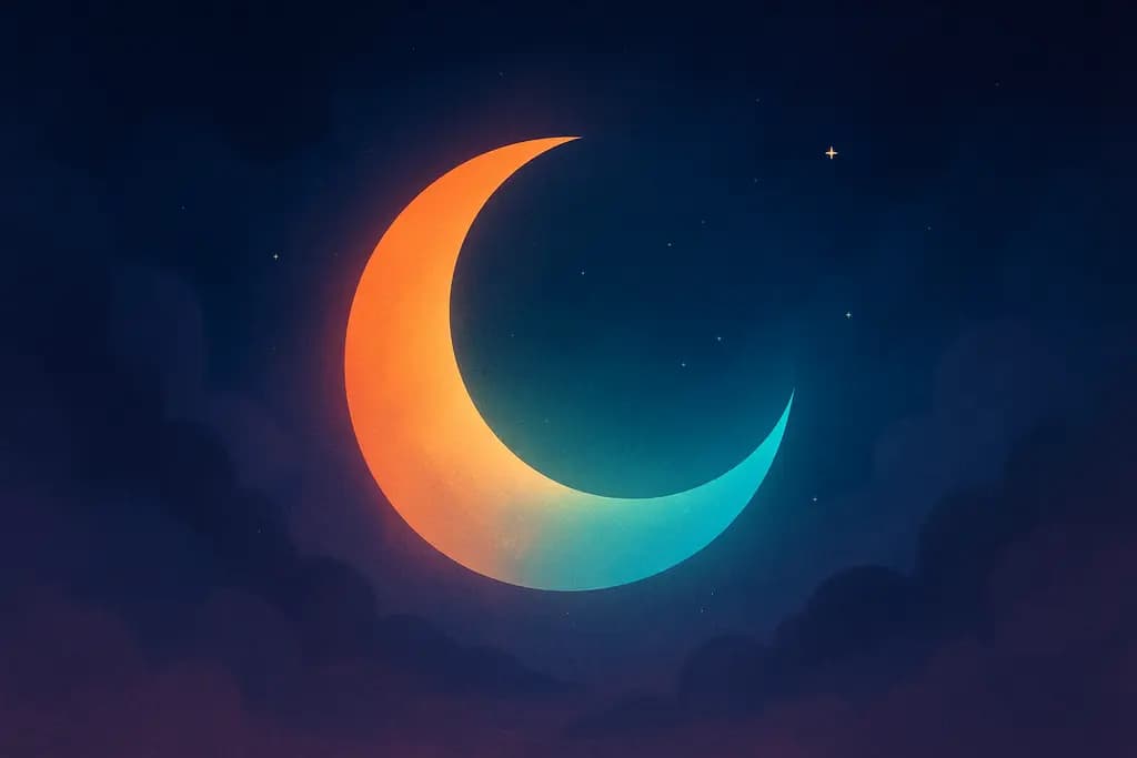 Dream illustration: A moon that changes color