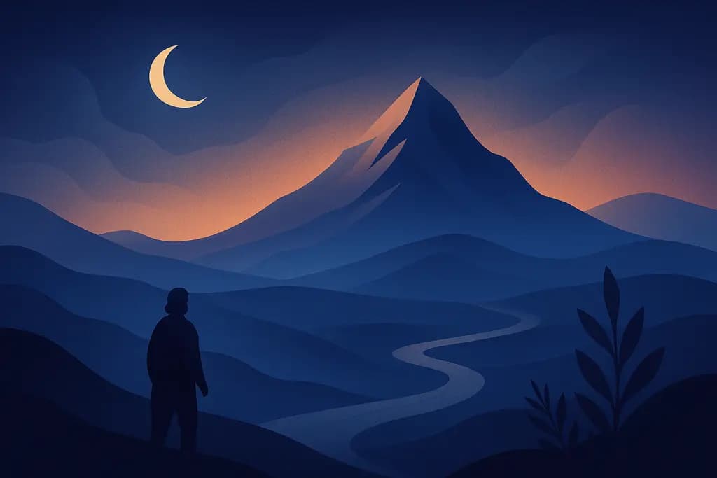 Dream illustration: A Mountain That Keeps Moving Away