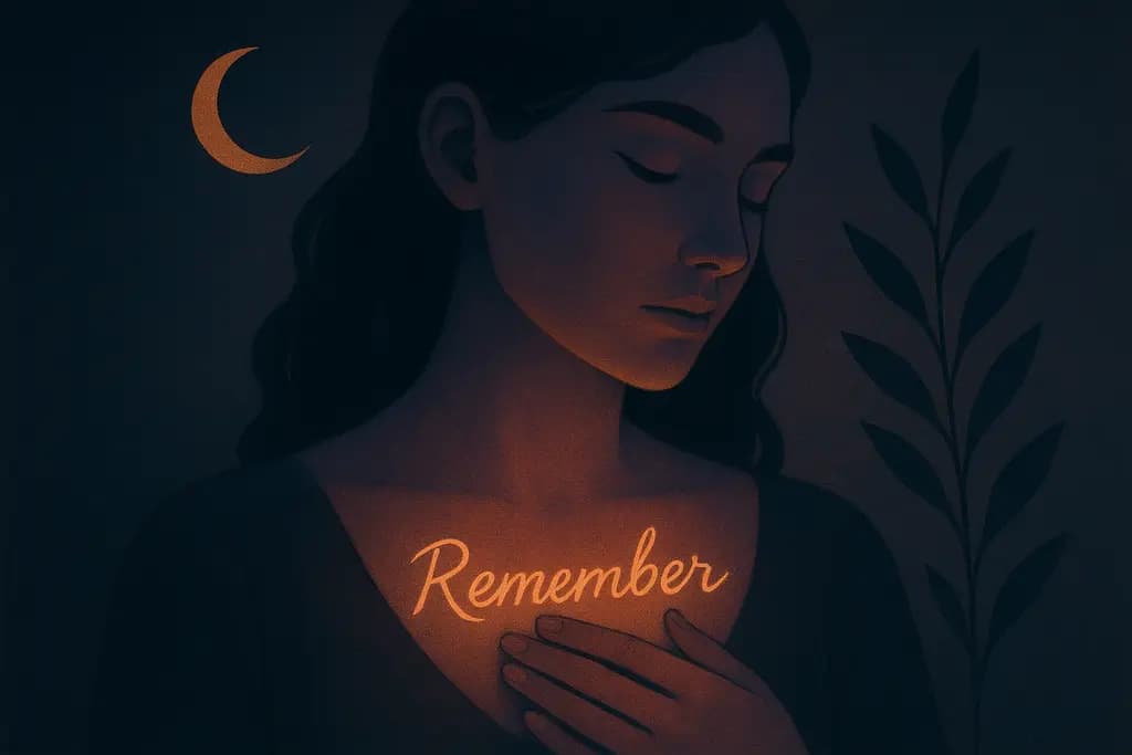 Dream illustration: A mysterious note written on your skin