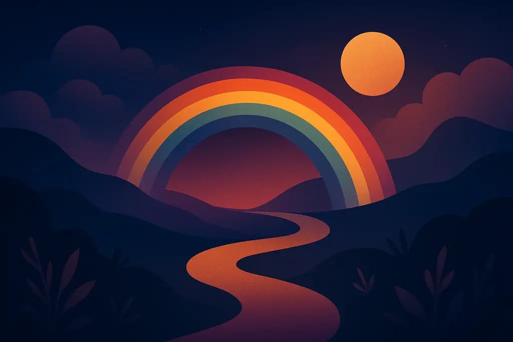 Dream illustration: A rainbow bridge
