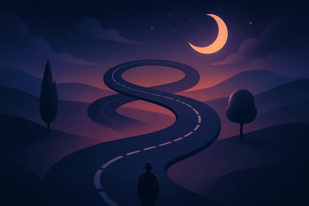 Dream illustration: A road that always leads you back to the same spot