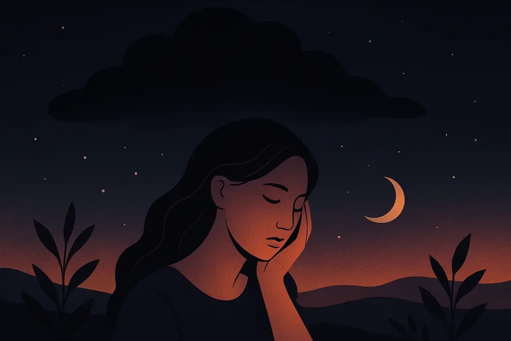 Dream illustration: A solid black sky overhead