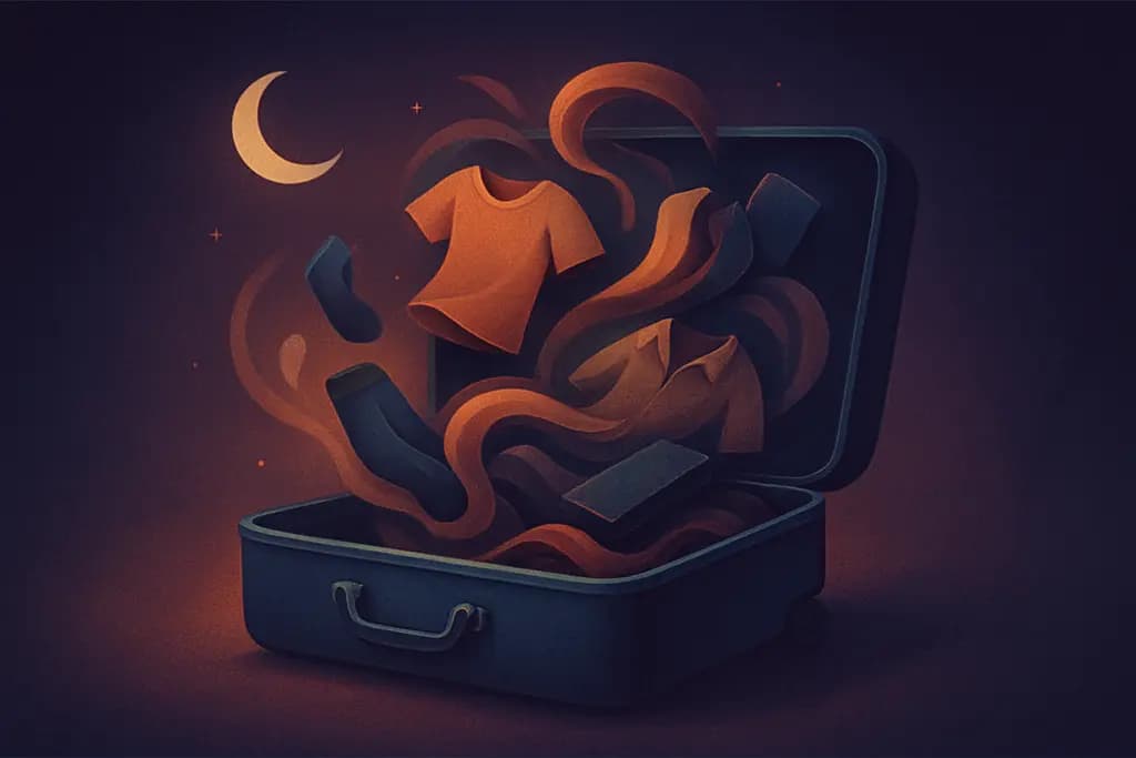 Dream illustration: A suitcase that packs itself