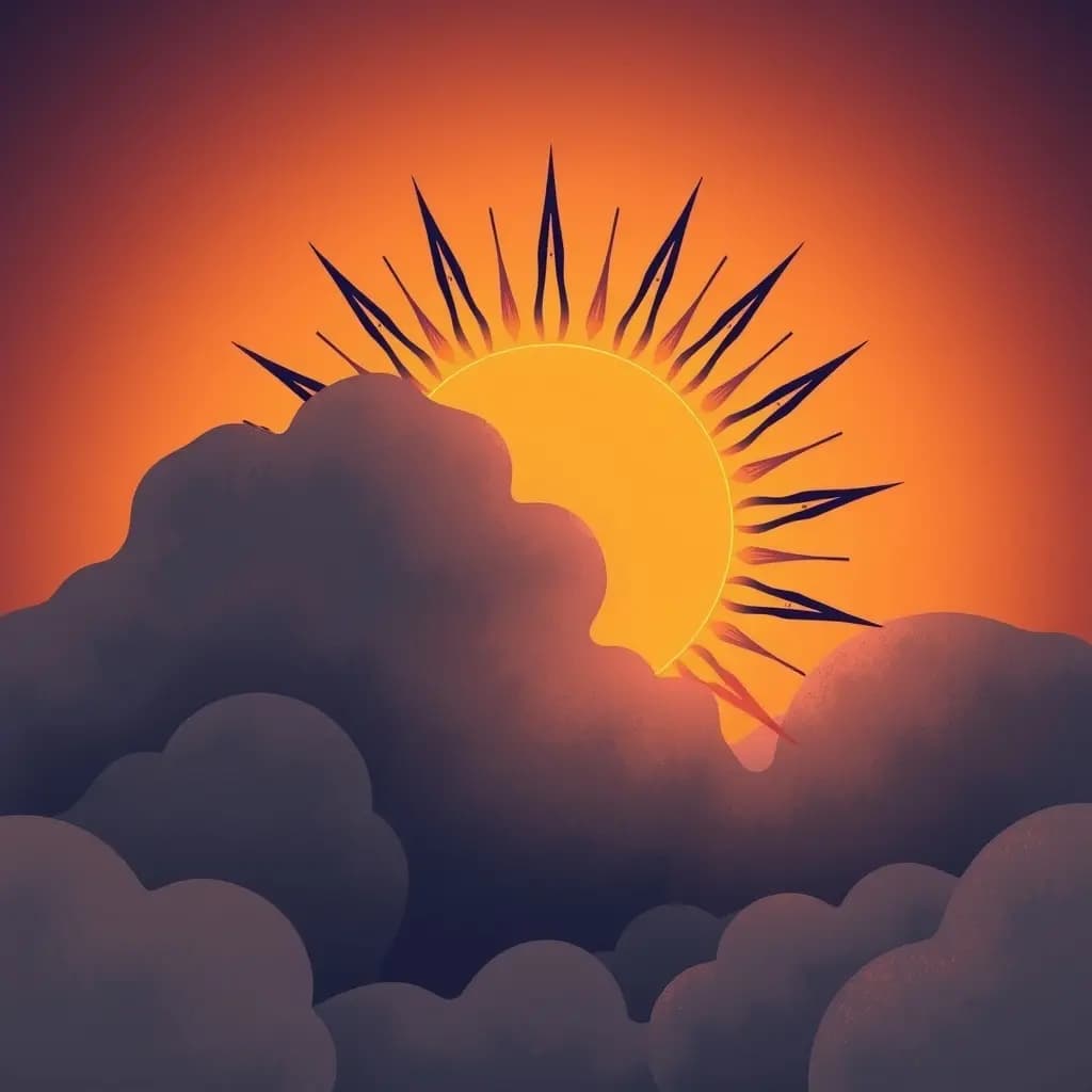 Dream illustration: A sun that feels too close but doesn't burn