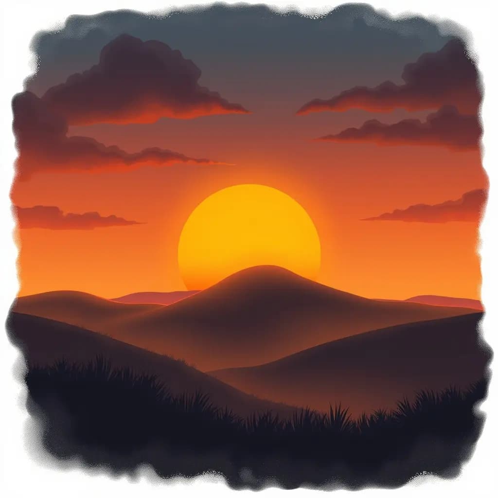 Dream illustration: A sun that sets twice in one day