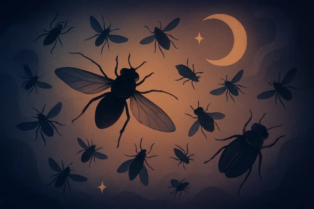 Dream illustration: A swarm of insects