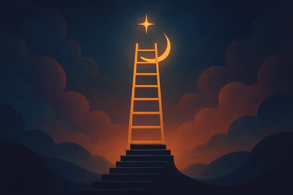 Dream illustration: A symbolic stairway or ladder upward
