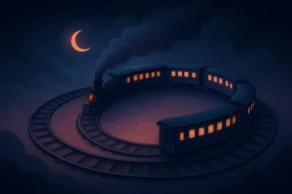 Dream illustration: A train that circles but never arrives