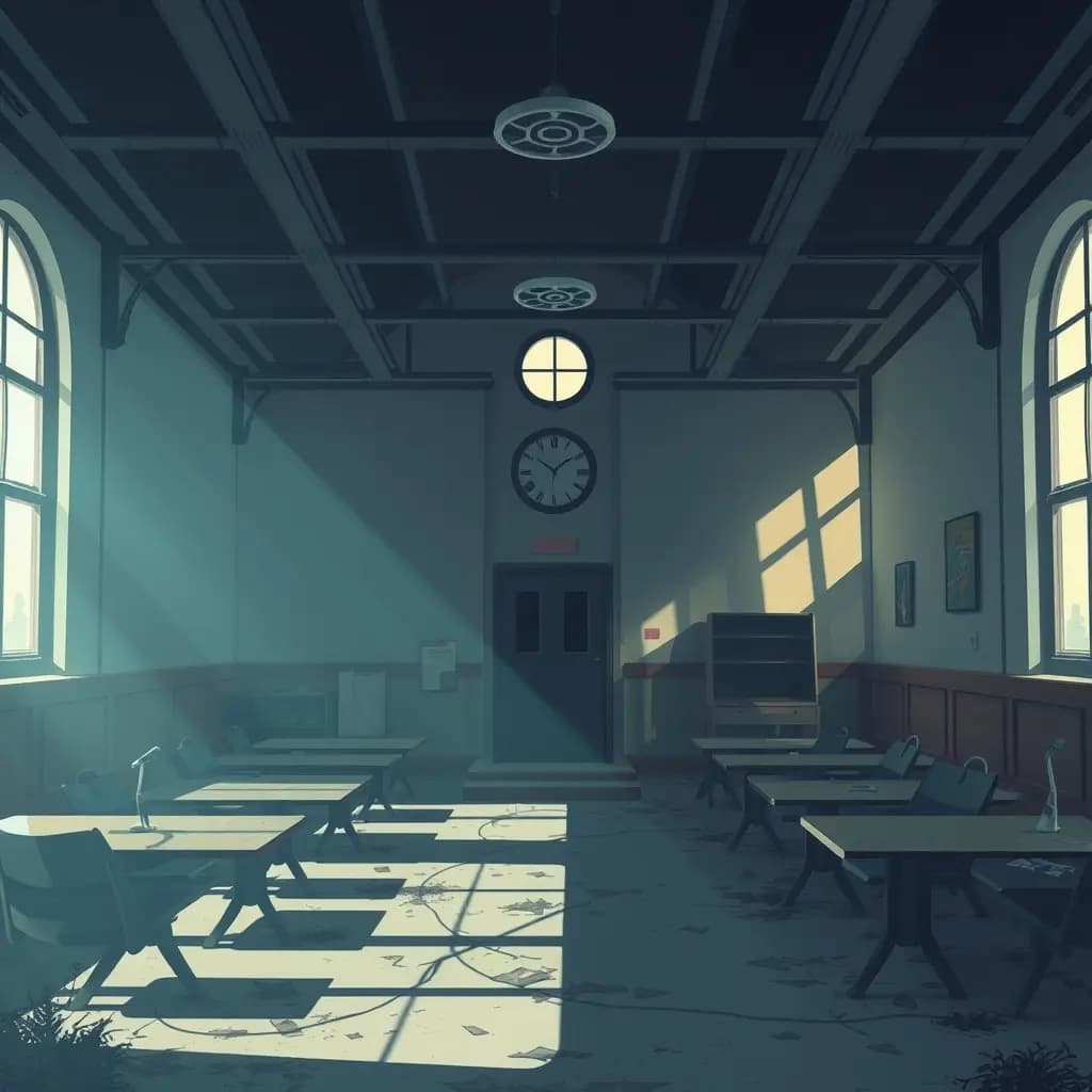Dream illustration: Abandoned school