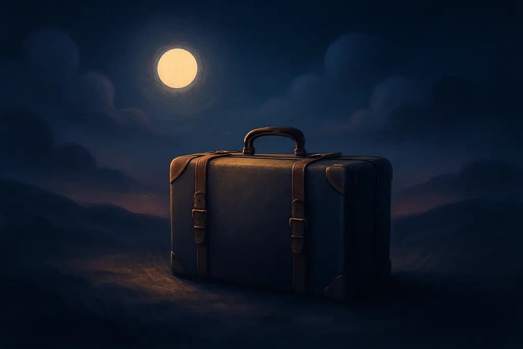 Dream illustration: Abandoned suitcase