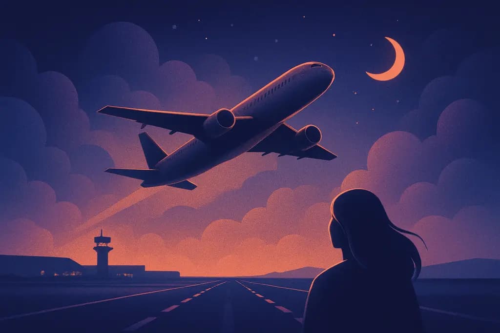 Dream illustration: Airport or plane taking off