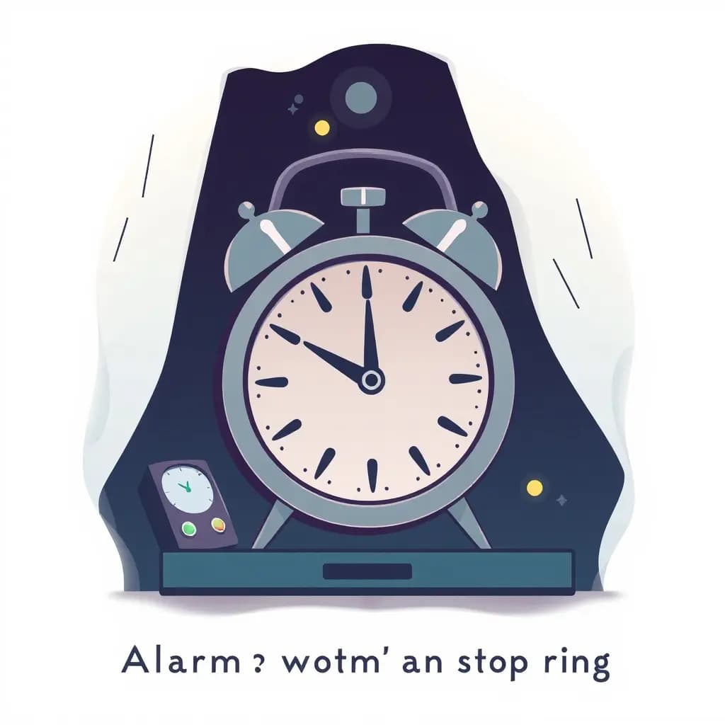Dream illustration: Alarm won't stop ringing