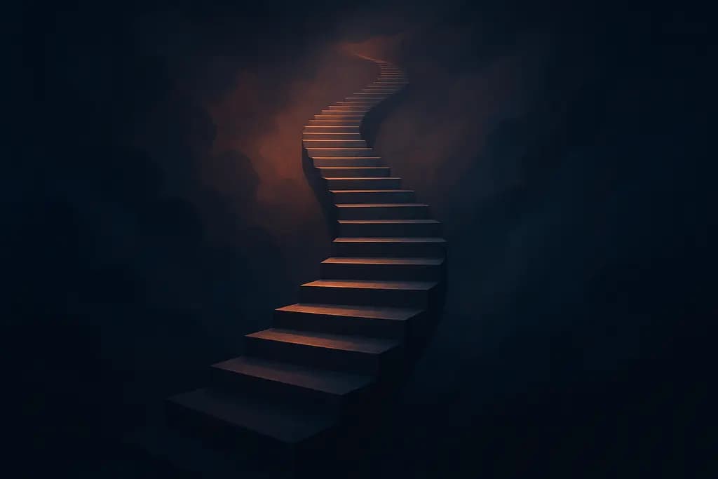 Dream illustration: An endless staircase