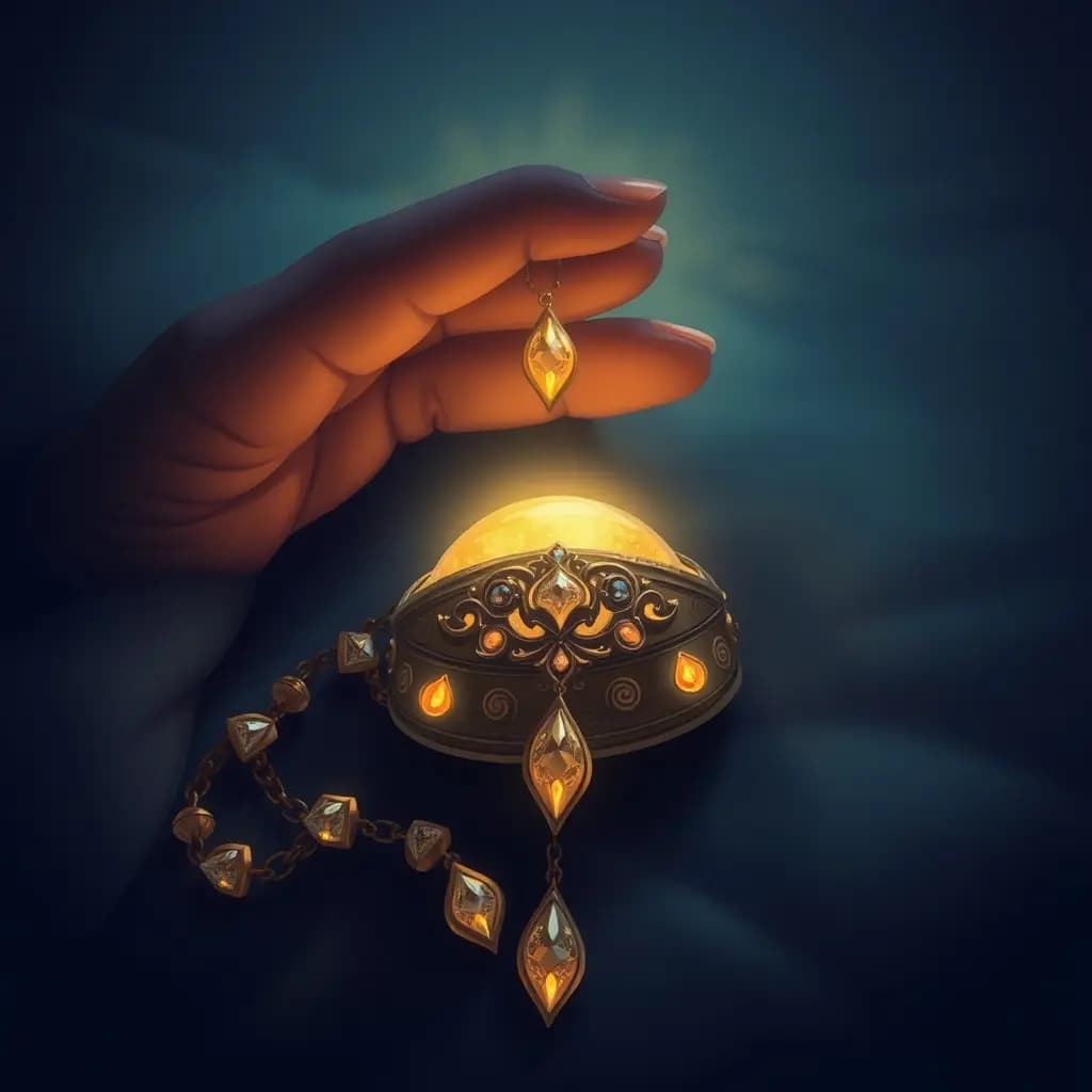 Dream illustration: An heirloom piece of jewelry glowing or changing