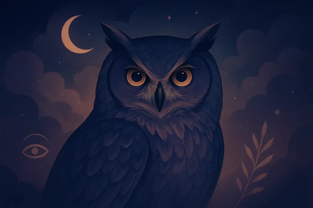 Dream illustration: An owl watching you