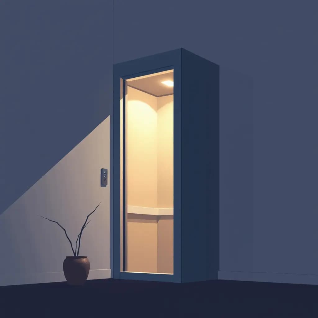 Dream illustration: Apartment elevator goes sideways