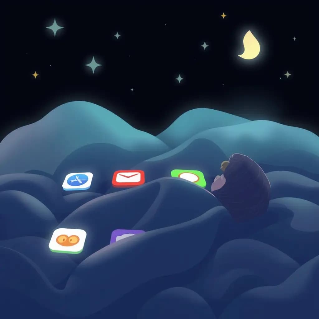 Dream illustration: App icons rearrange themselves