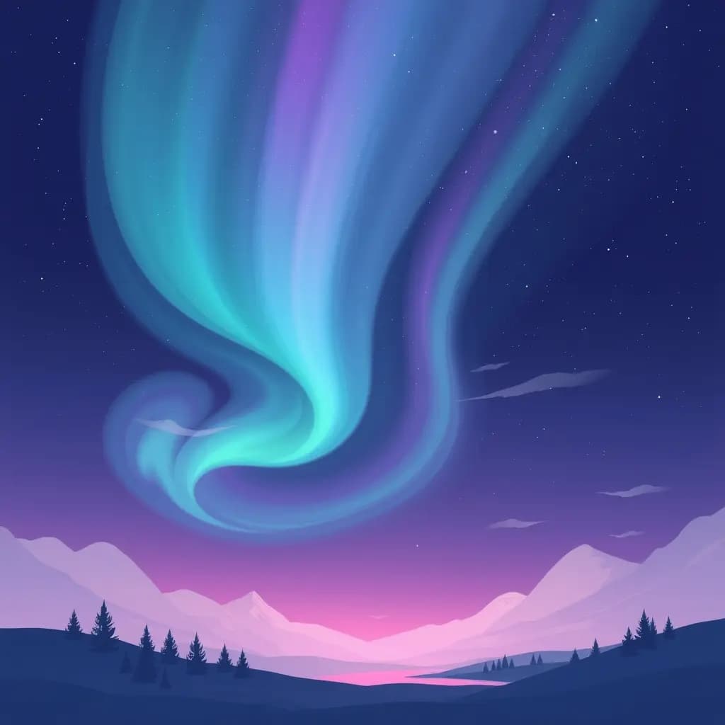 Dream illustration: Aurora Lights Overhead