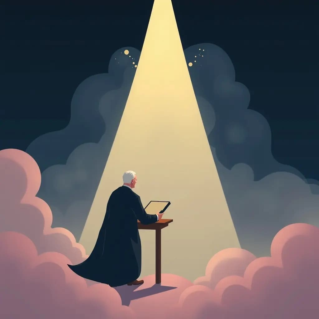 Dream illustration: Authority figure judging you (boss, judge)