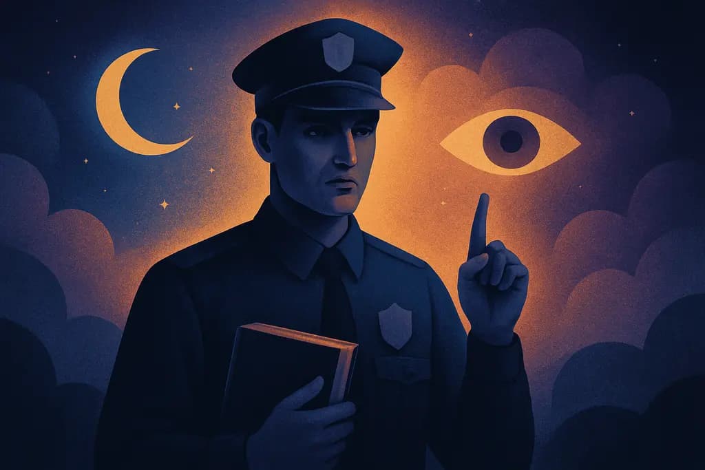 Dream illustration: Authority figure (teacher or police)
