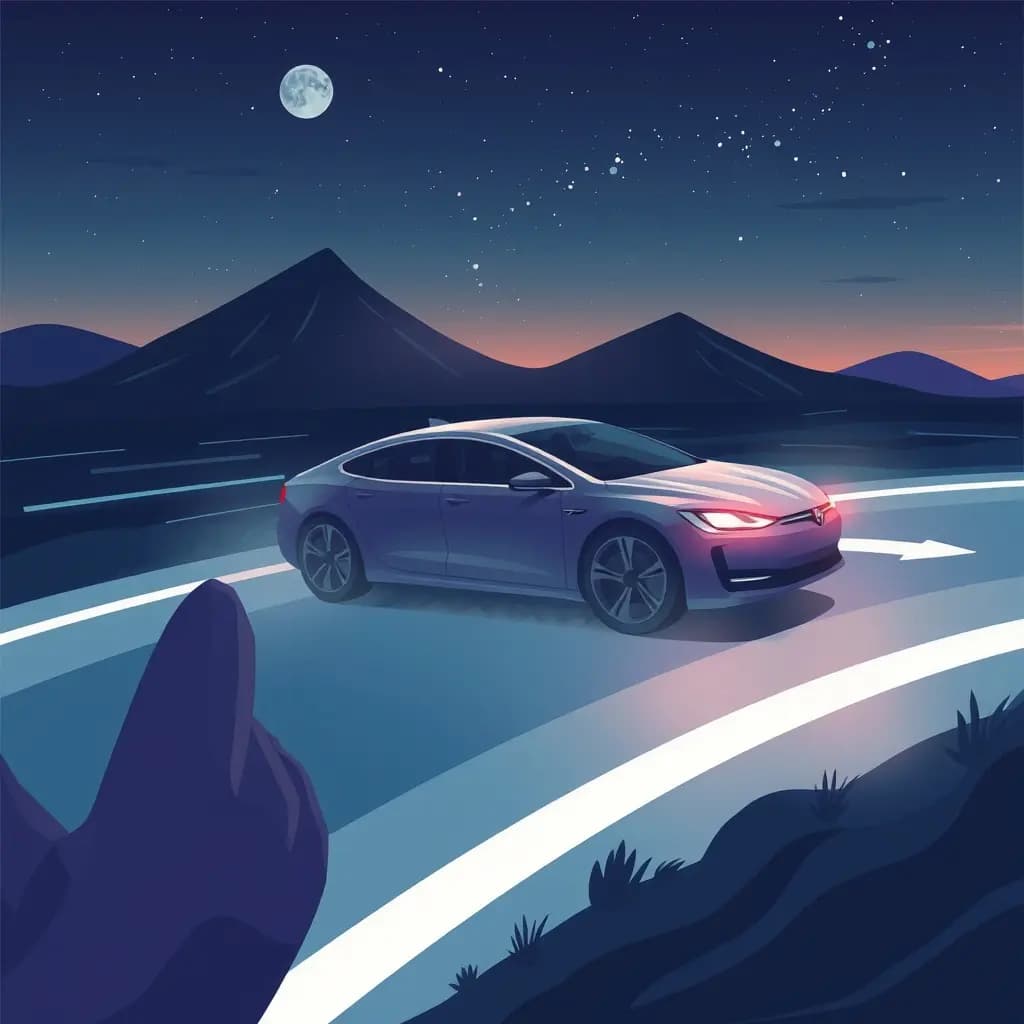 Dream illustration: Autonomous car loses control