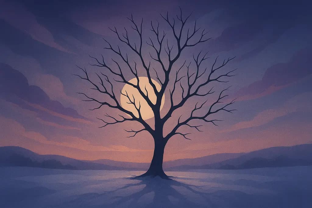 Dream illustration: Barren tree in winter