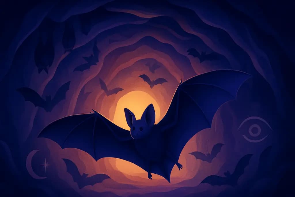 Dream illustration: Bats in a cave