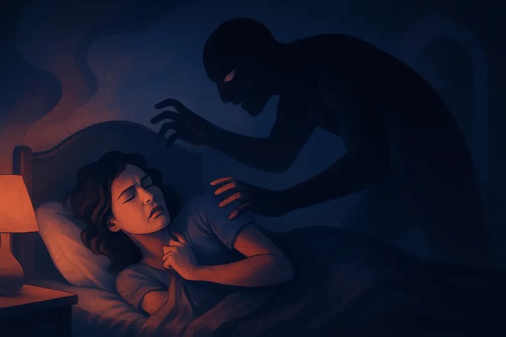 Dream illustration: being attacked in bed dream meaning