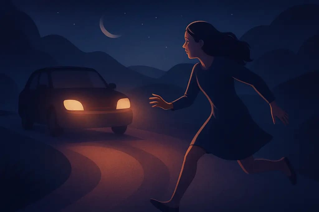 Dream illustration: Being Chased by a Vehicle