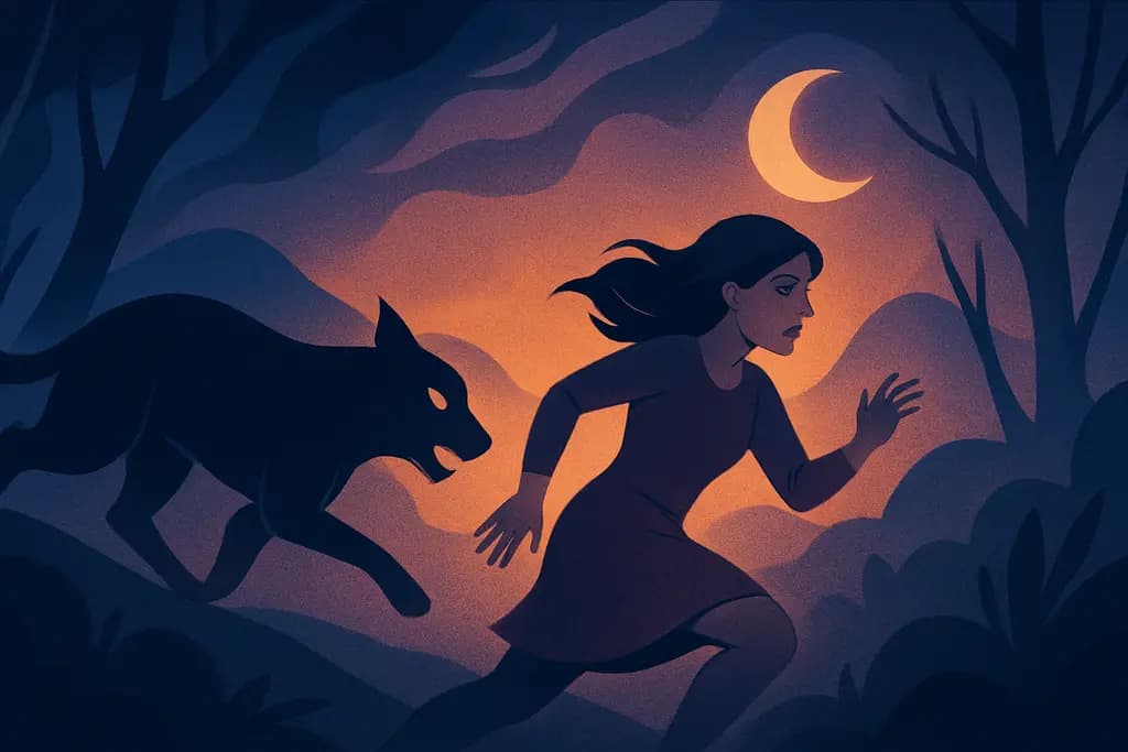 Dream illustration: Being Chased by an Animal