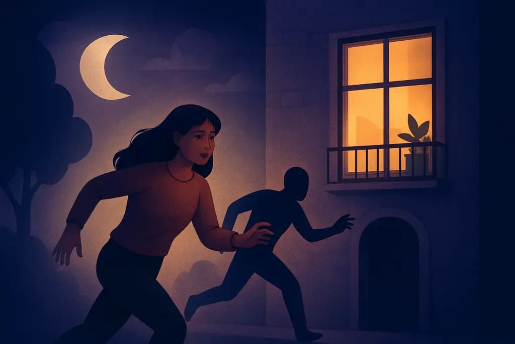 Dream illustration: being chased while renting an apartment in a dream
