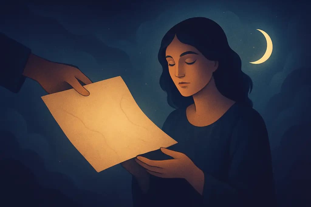 Dream illustration: Being given a blank map with no labels