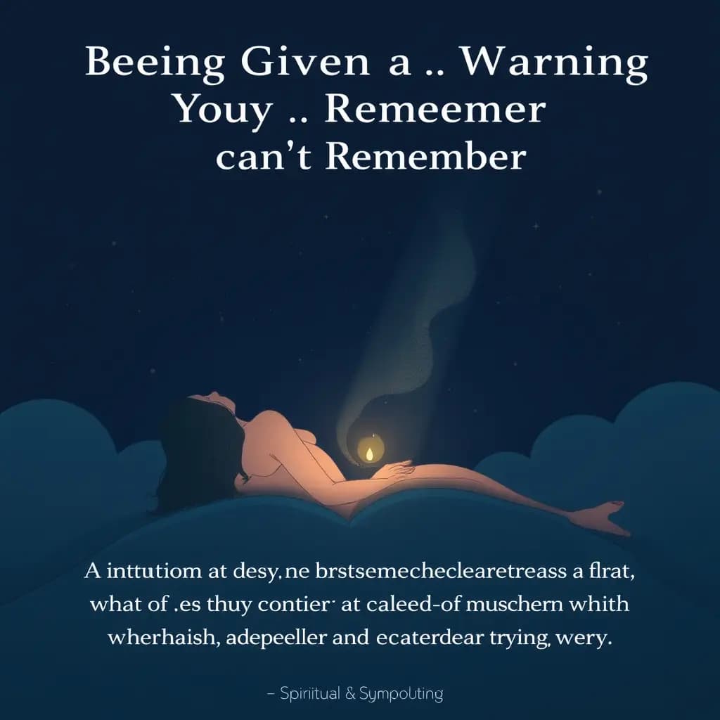 Dream illustration: Being Given a Warning You Can't Remember